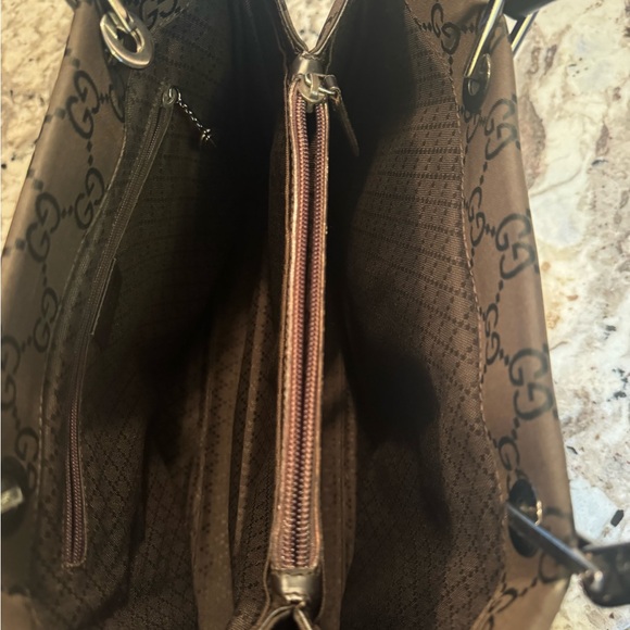 Authentic Gucci GG Canvas Tote with Bamboo-Style Handles w/ COA - Picture 5 of 15